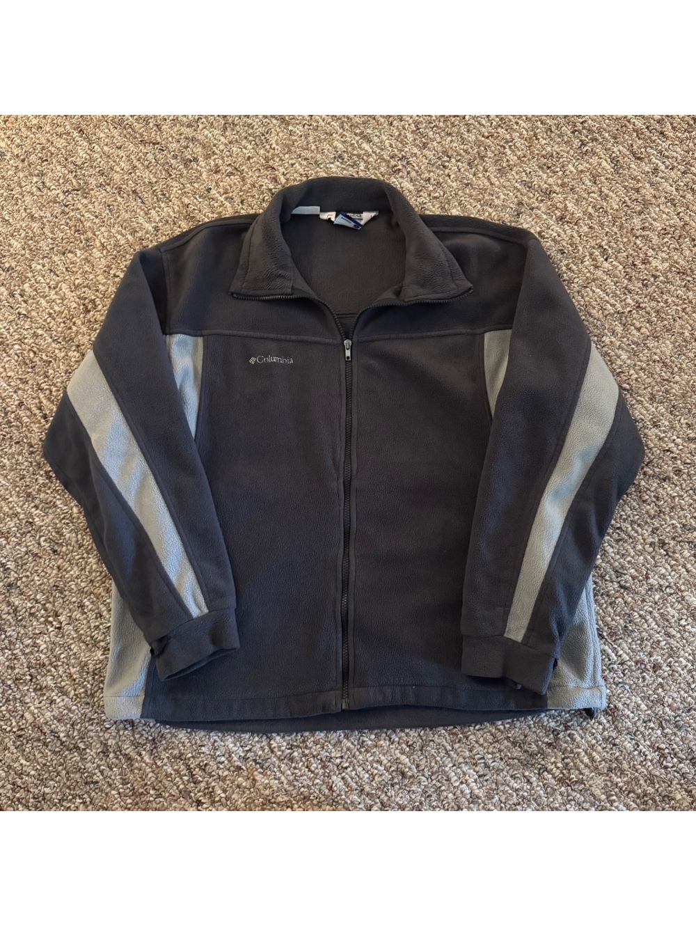 Men’s Columbia Sportswear Full Zip Fleece Jacket Size Large Gray